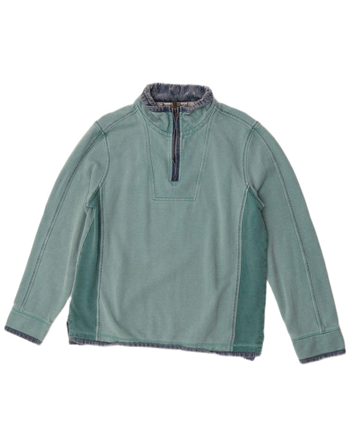 Fat Face Herre The Airlie Sweatshirt Jumper Medium Grøn Colourblock