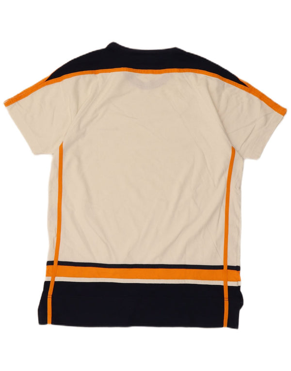 Champion Herre T-shirt Top Medium Hvid Colourblock Bomuld