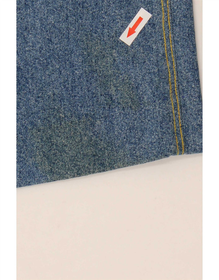 Vintage Dame Denim Nederdel IT 46 Stor W34 Blå Bomuld