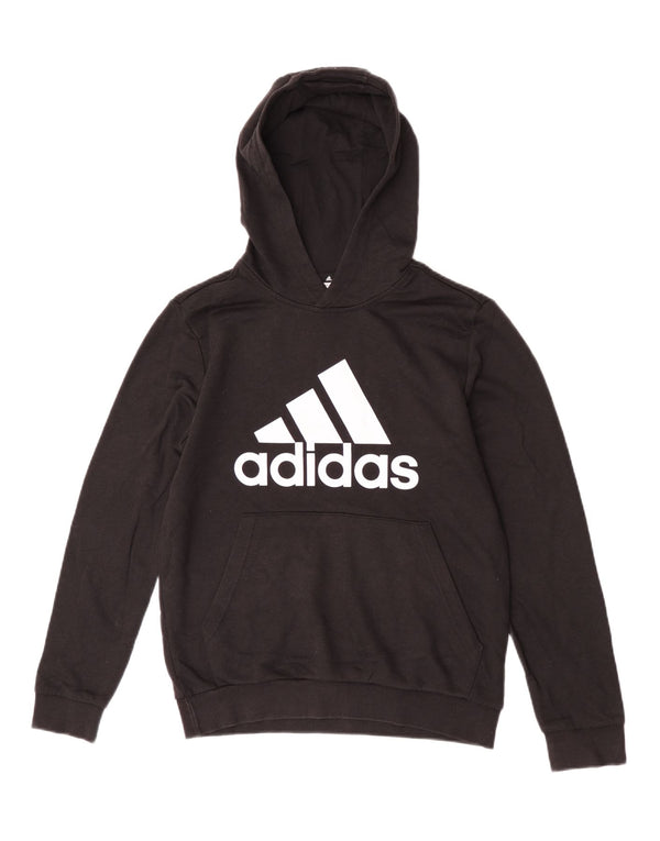 Adidas Grafisk hættetrøje til drenge 13-14 år Sort bomuld