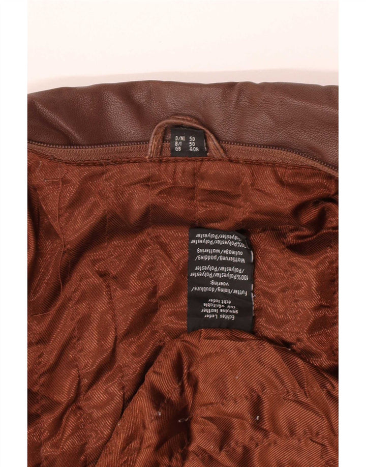 Vintage herre læderfrakke UK 40 Large Brown