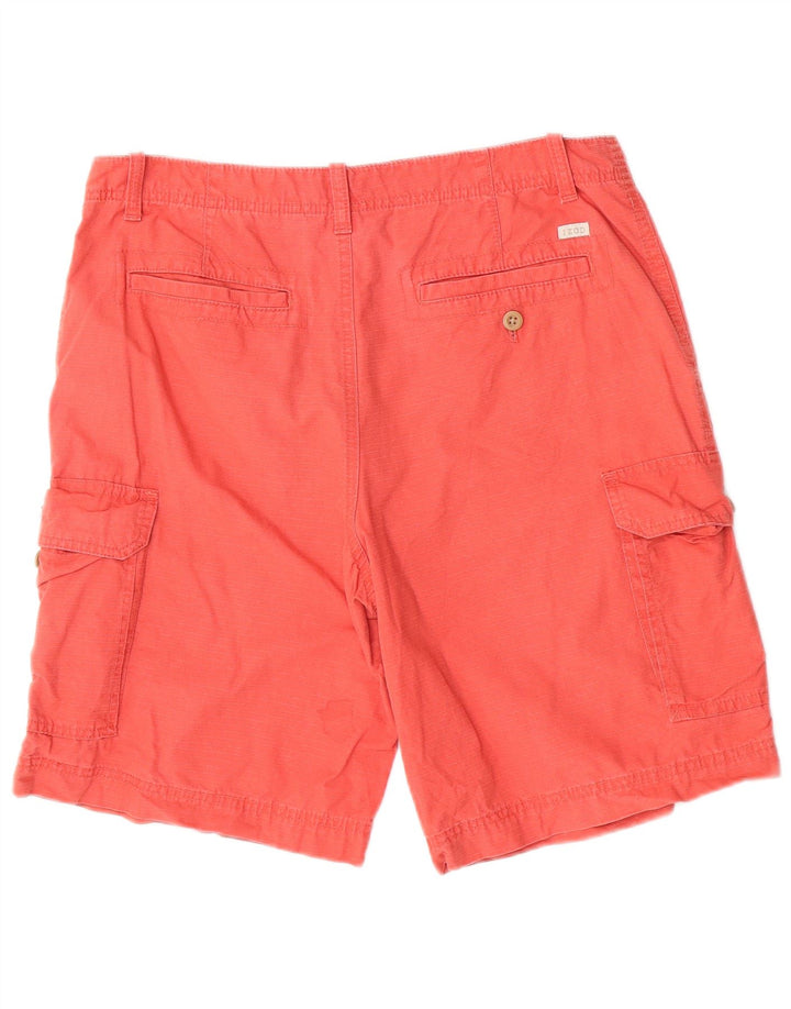 Izod Herre Cargo Shorts W33 Large Red Bomuld