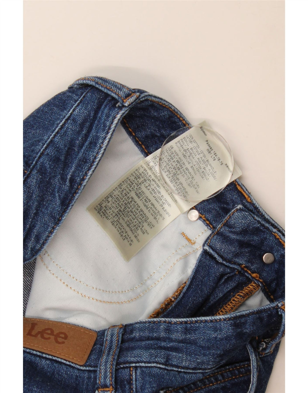 Lee Dame Stella Jeans med brede ben W24 L25 Blå Bomuld
