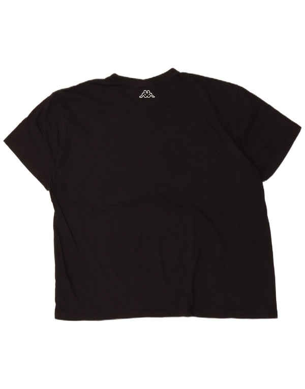 Kappa Herre Grafisk T-Shirt Top 4XL Sort Bomuld