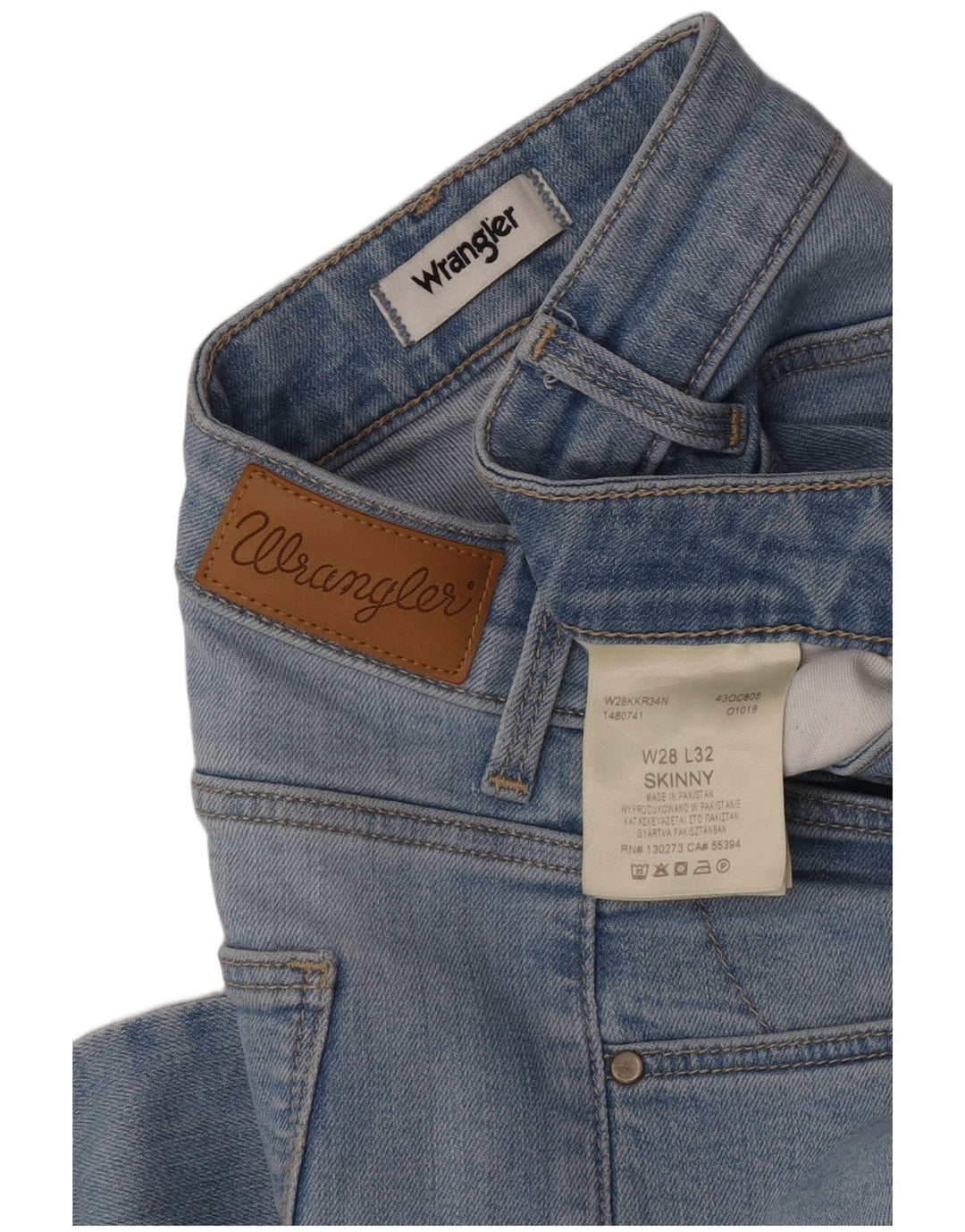 Wrangler Dame Skinny Jeans W28 L32 Blå Bomuld