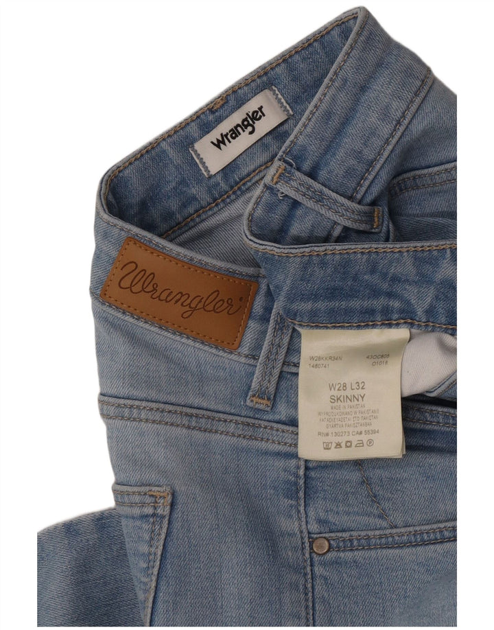 Wrangler Dame Skinny Jeans W28 L32 Blå Bomuld