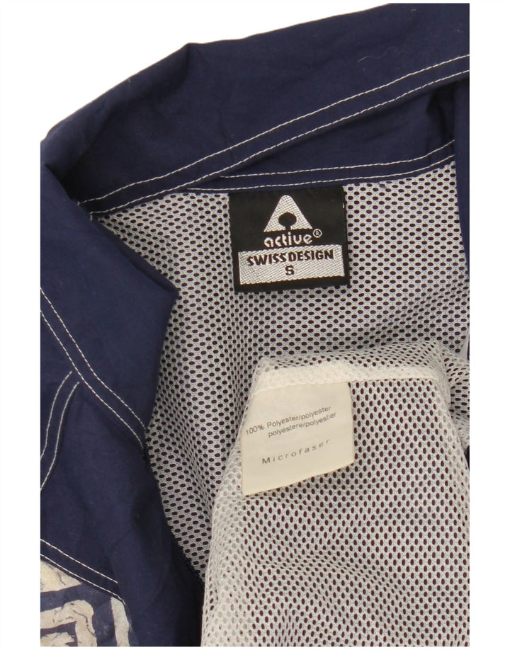 Aktiv Herre Ærmeløs træningsdragt Top jakke Small Navy Blue Colourblock