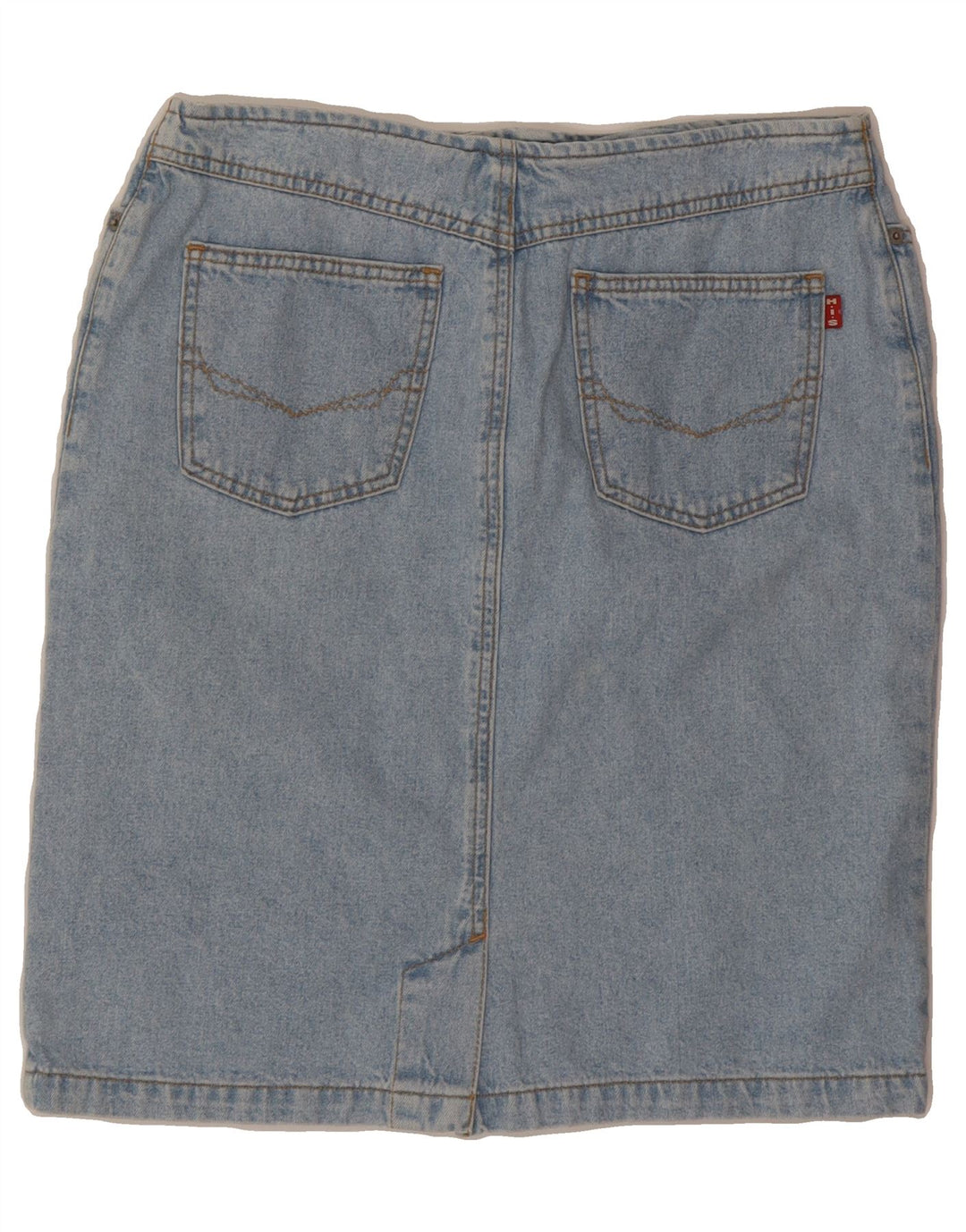 H.I.S Womens Denim Skirt IT 42 Medium W30  Blue Cotton Vintage H.I.S and Second-Hand H.I.S from Messina Hembry 
