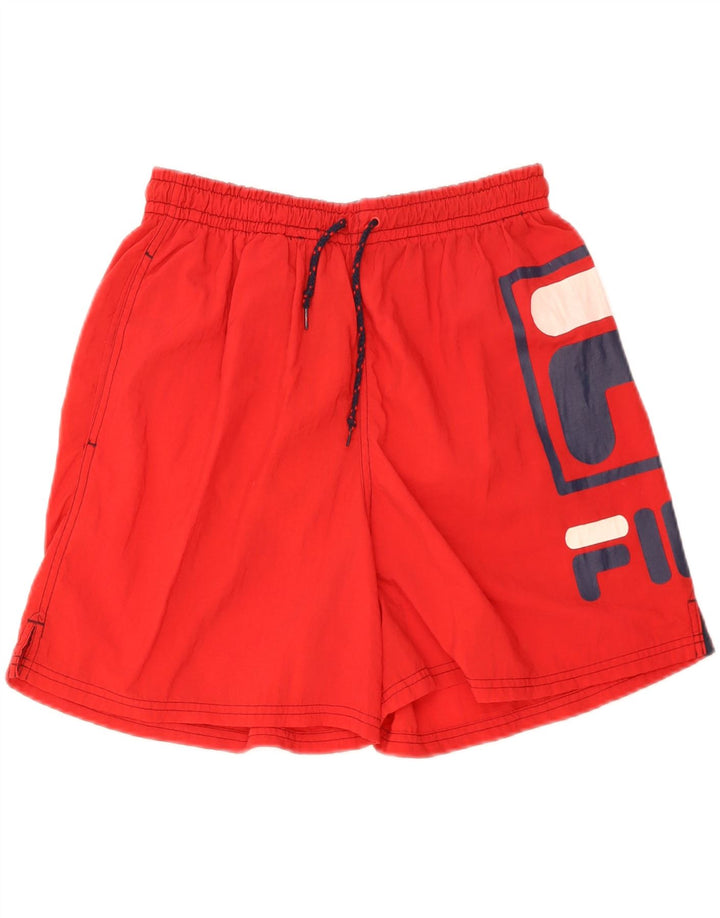 Fila Herre grafiske sportsshorts Medium rød nylon