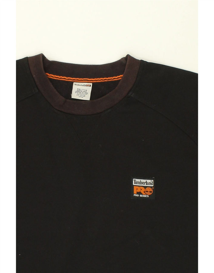 TIMBERLAND Herre høj grafisk sweatshirt trøje 2XL sort bomuld