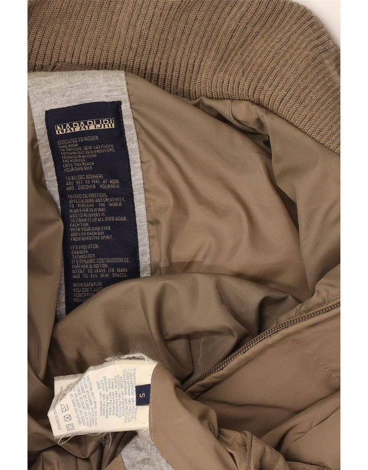 Napapijri Polstret frakke til kvinder UK 10 Lille brun polyester