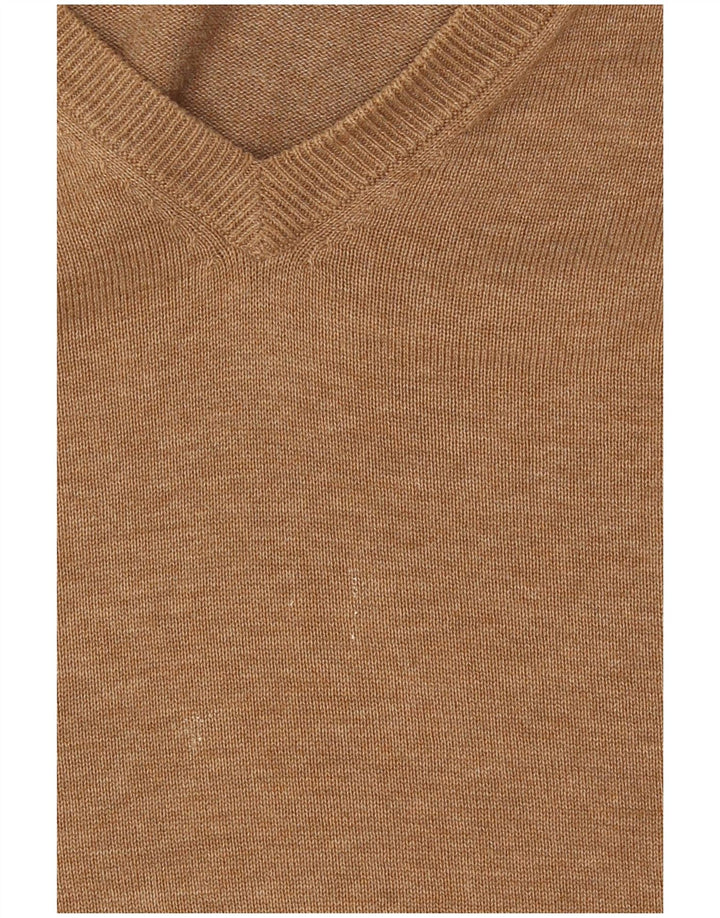 Gant Herre V-hals sweater XL brun bomuld
