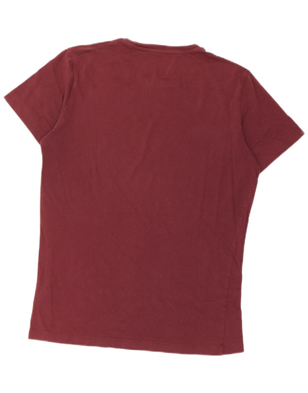 Calvin Klein Jeans Herre grafisk T-shirt Top Medium Bourgogne bomuld