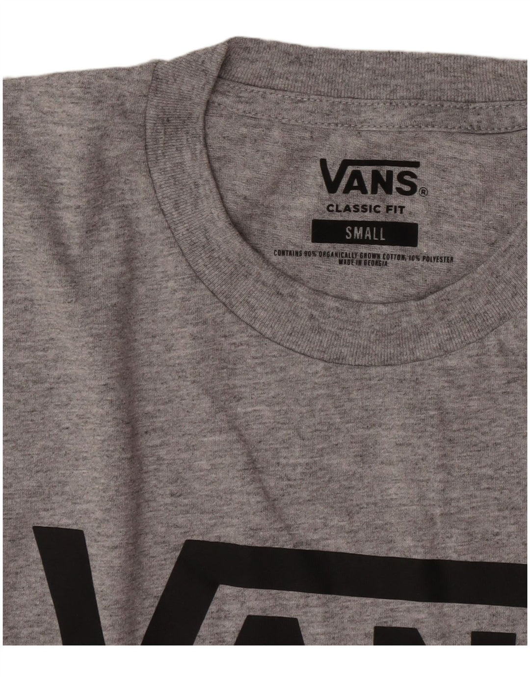 Vans Herre Classic Fit Grafisk T-Shirt Top Lille Grå Bomuld