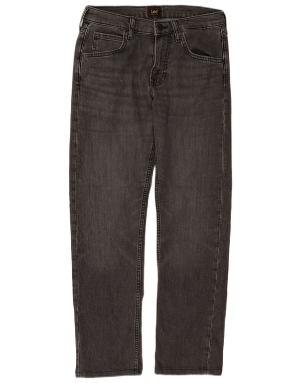 Lee Mens Daren Zip Fly Straight Jeans W28 L28 Grå Bomuld