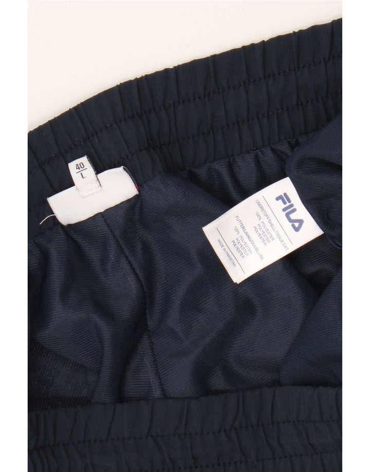 Fila Dame Sports Shorts UK 16 Large Navy Blue Polyester