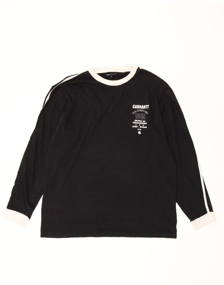 CARHARTT Herre grafisk top langærmet stor sort stribet