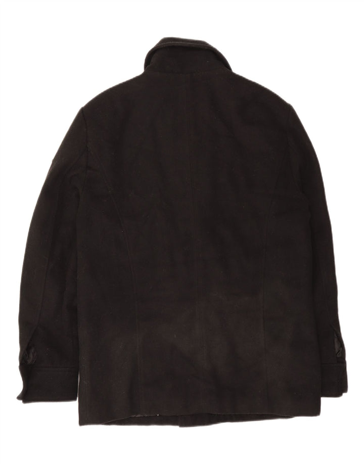 Guess Herre Pea Coat UK 40 Large Black Polyester