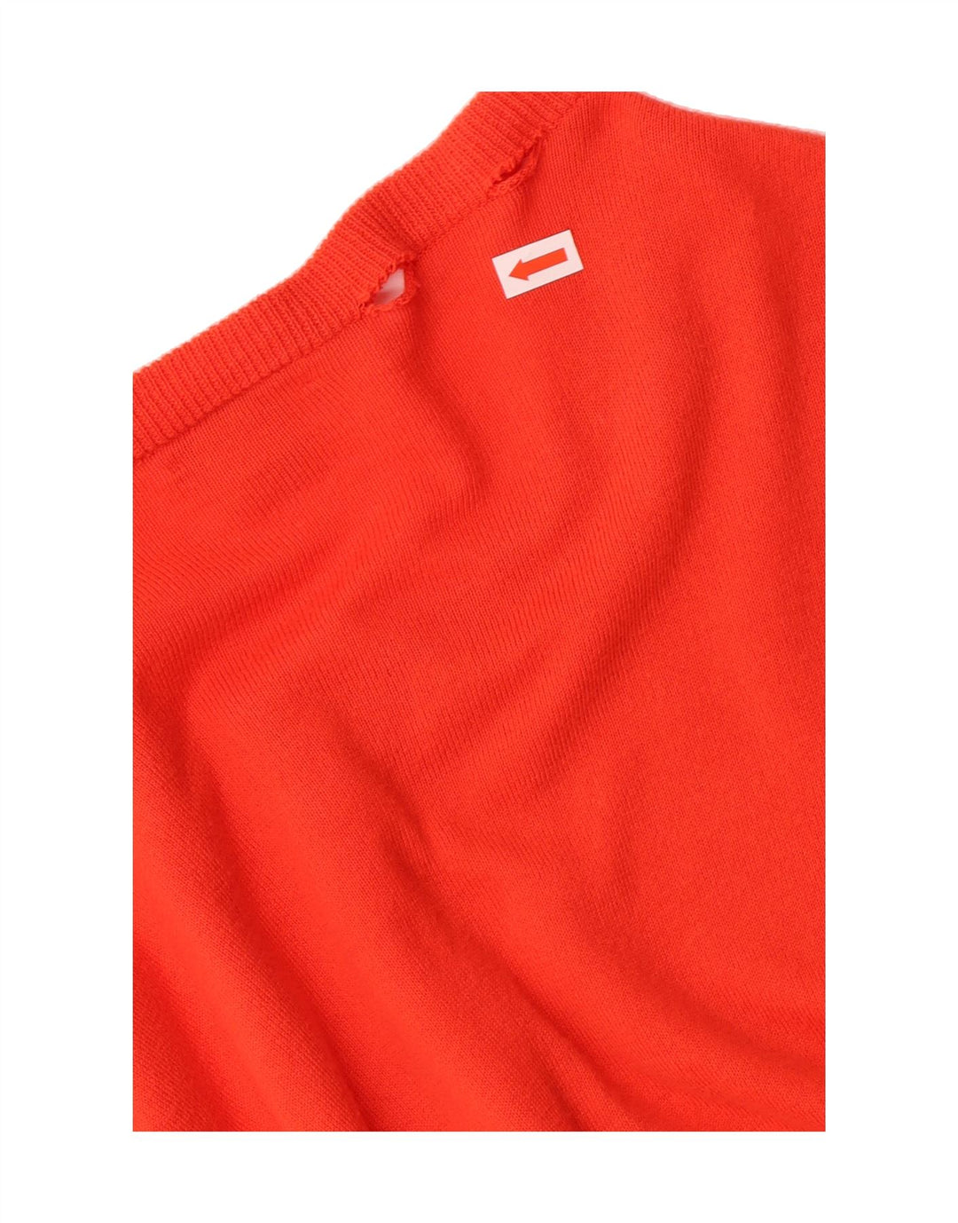 J. CREW Womens Cardigan Sweater UK 14 Large Orange Cotton Vintage J. Crew and Second-Hand J. Crew from Messina Hembry 