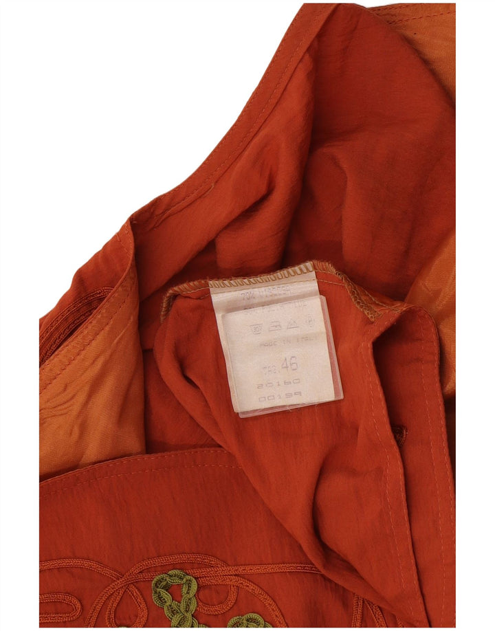 Vintage damevest IT 46 stor orange viskose