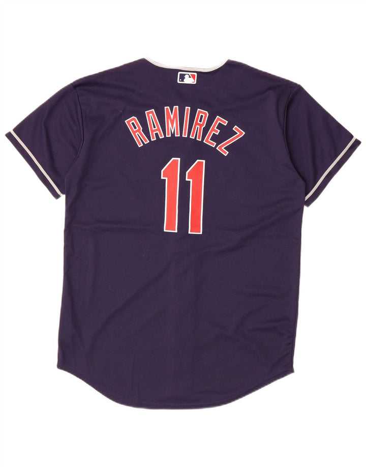 ÆGTE MERCHANDISE Drenge Indianertrøje Top 14-15 år Large Navy Blue