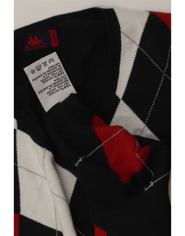 Kappa Herrevest Tank Top Stor Marineblå Argyle/Diamant Bomuld