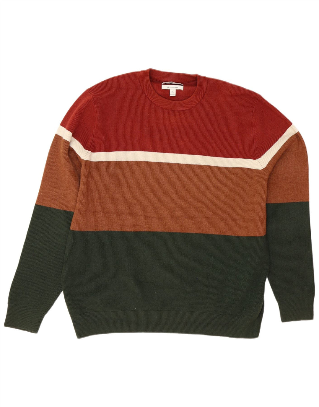 Marks & Spencer herre sweater med rund hals 2XL flerfarvet farveblok