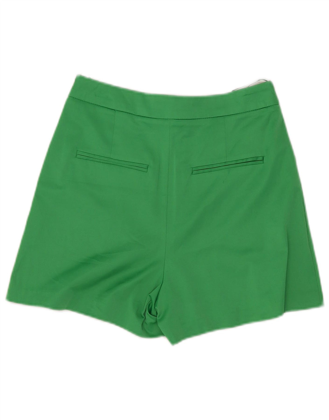 Zara Dame Højtalje Casual Shorts Små W26 Grøn Polyester