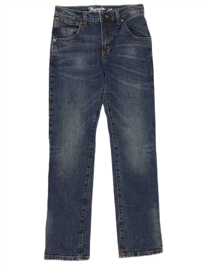 WRANGLER Drenge Retro Slim Straight Jeans 13-14 år W26 L29 Blå Bomuld