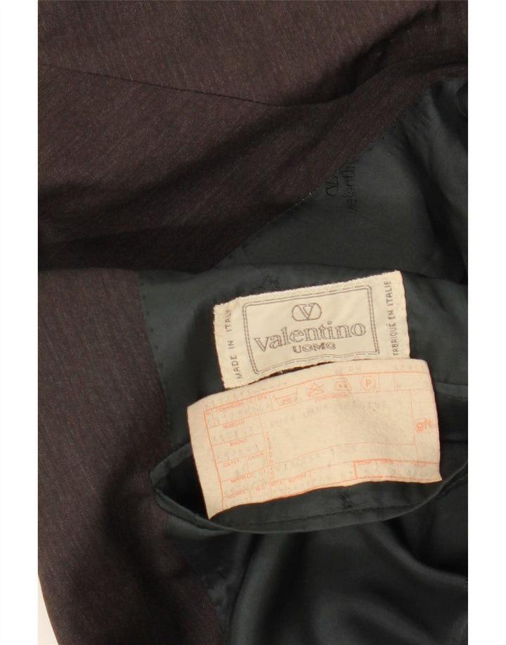 VALENTINO Herre 2-knaps blazerjakke IT 46 Small Grey Virgin Wool