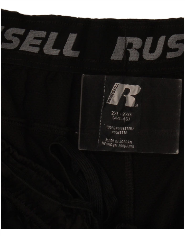 RUSSELL ATHLETIC Sportsshorts til mænd 2XL Sort Colourblock Polyester