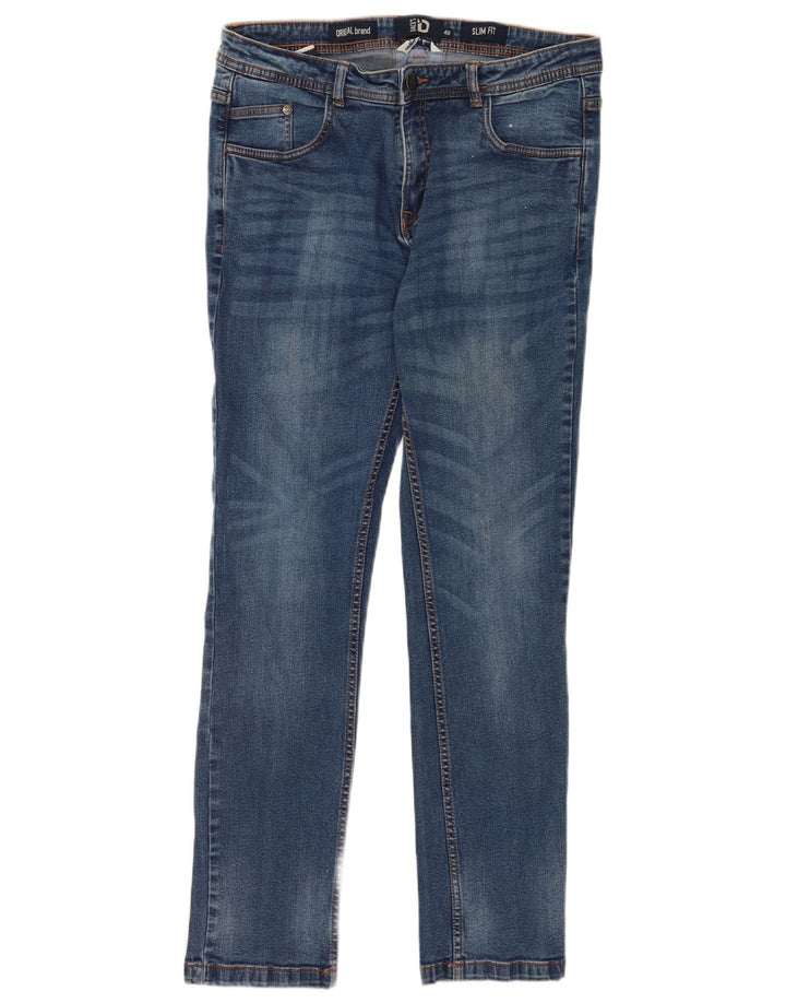 Dacks Herre Slim Jeans IT 48 Medium W32 L30 Blå Bomuld
