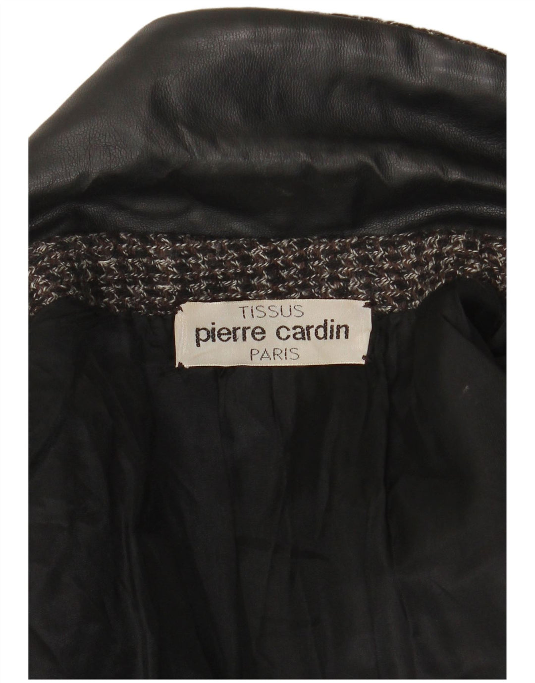 Pierre Cardin Dame Overfrakke UK 10 Small Black Flecked