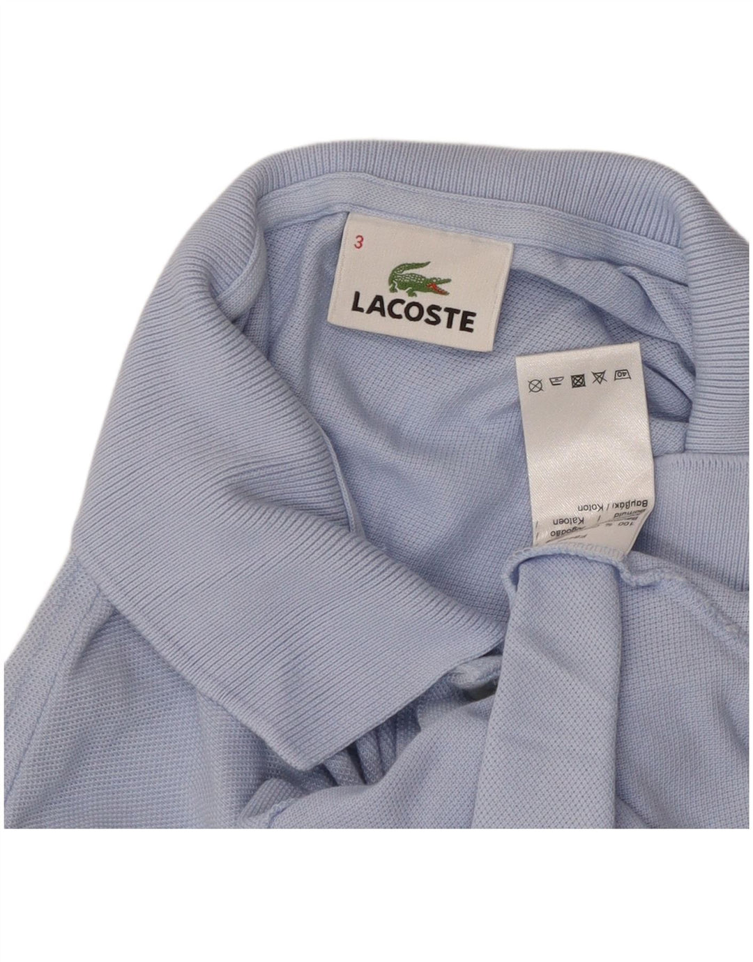 Lacoste herre poloskjorte str. 3 Lille blå bomuld