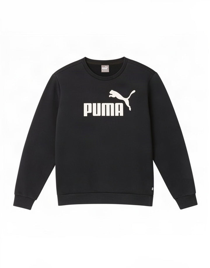 Puma Herre Grafisk Sweatshirt Jumper Medium Sort Bomuld