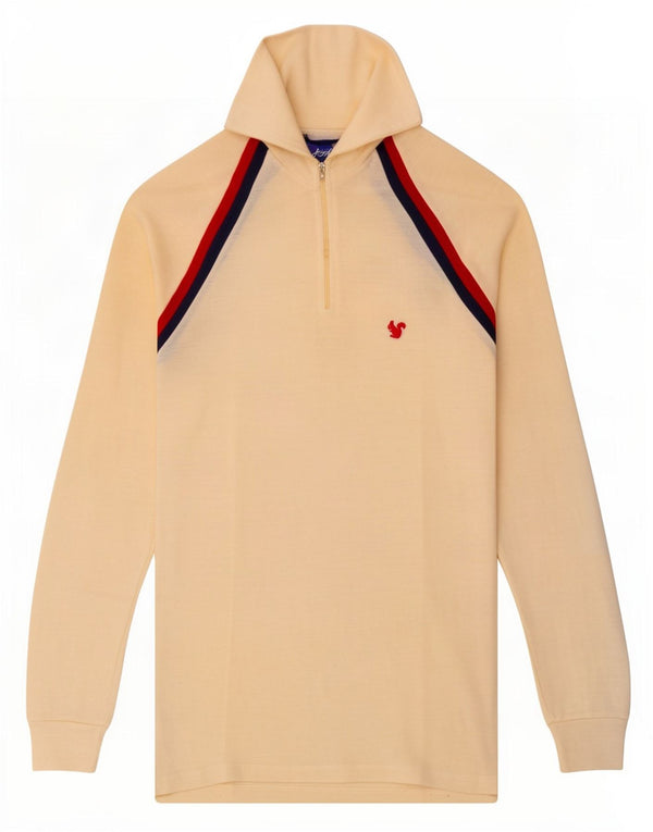 Bailo Herre Zip Neck Jumper Sweater IT 44 XS Off White Colourblock Akryl