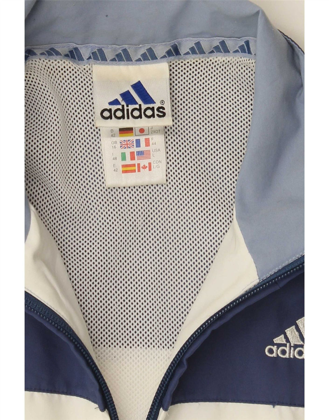 Adidas Womens Oversized træningsdragt Top Jacket UK 16 Large White Colourblock