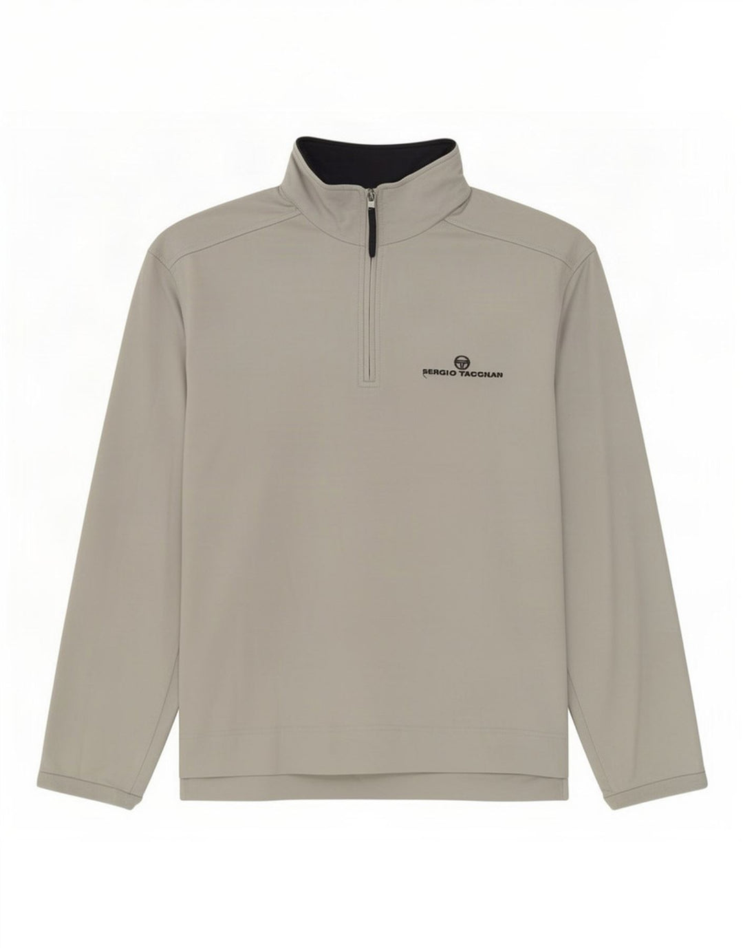 Sergio Tacchini Herre Zip Neck Pullover Træningsdragt Top Stor Grå