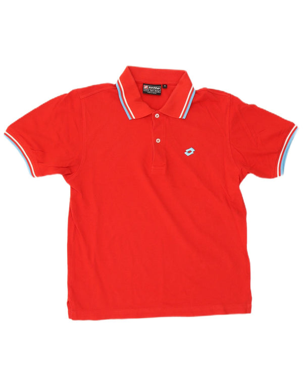 Lotto Herre Polo Shirt Medium Rød Stribet