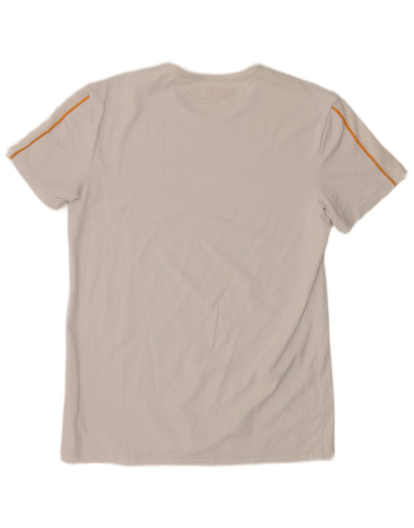 FILA Dame T-Shirt Top UK 10 Small White Viscose