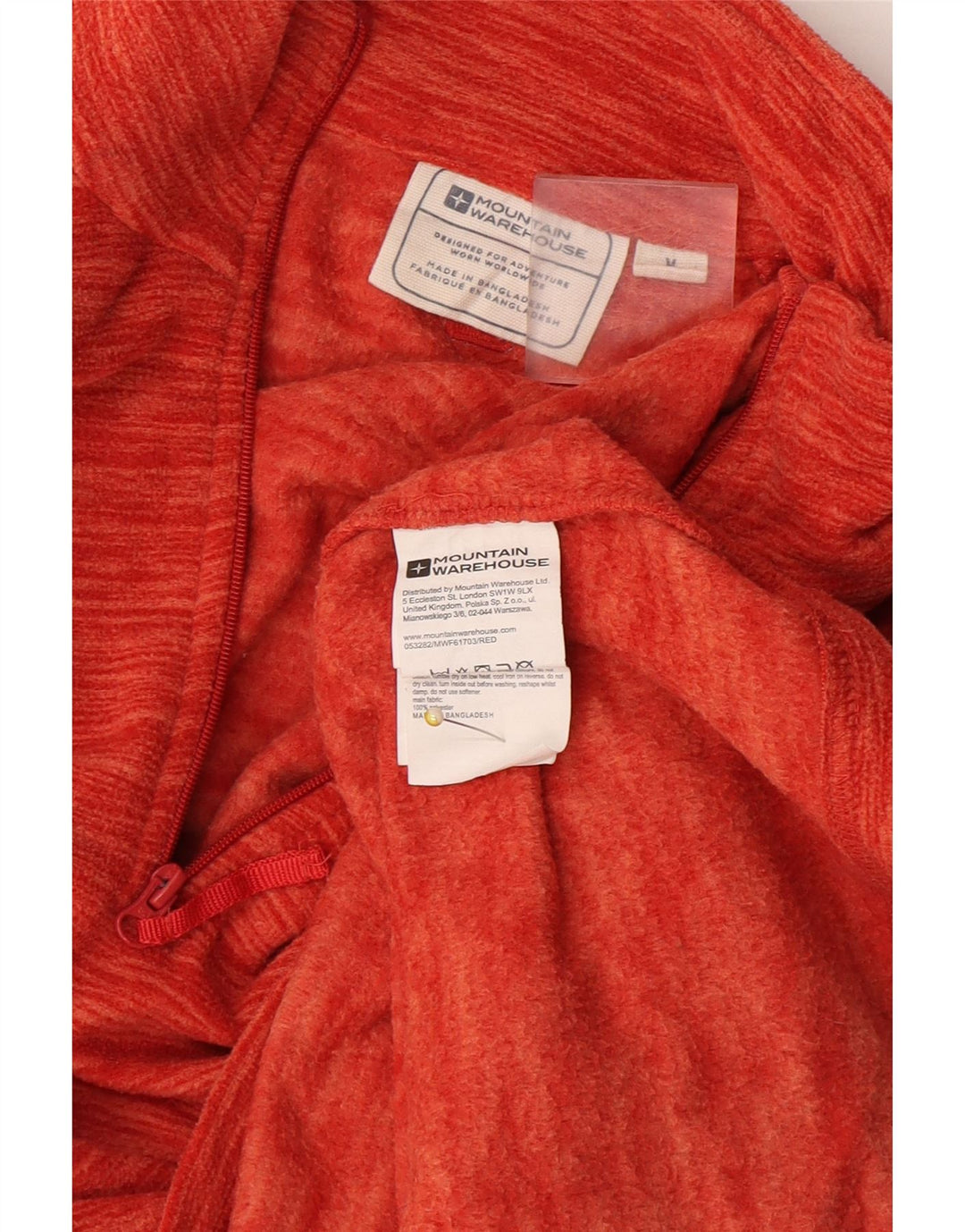 Mountain Warehouse Herre lynlås hals Fleece Jumper Medium Orange Flecked