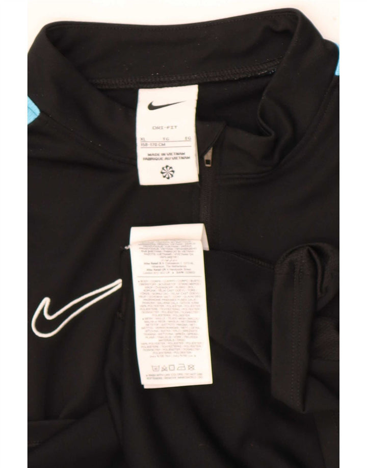 Nike Boys Dri Fit Pullover Træningsdragt Top 13-14 år XL Sort Colourblock