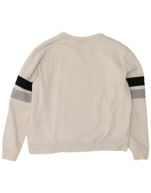 Fila Herre grafisk sweatshirt Jumper Medium Hvid Colourblock Bomuld