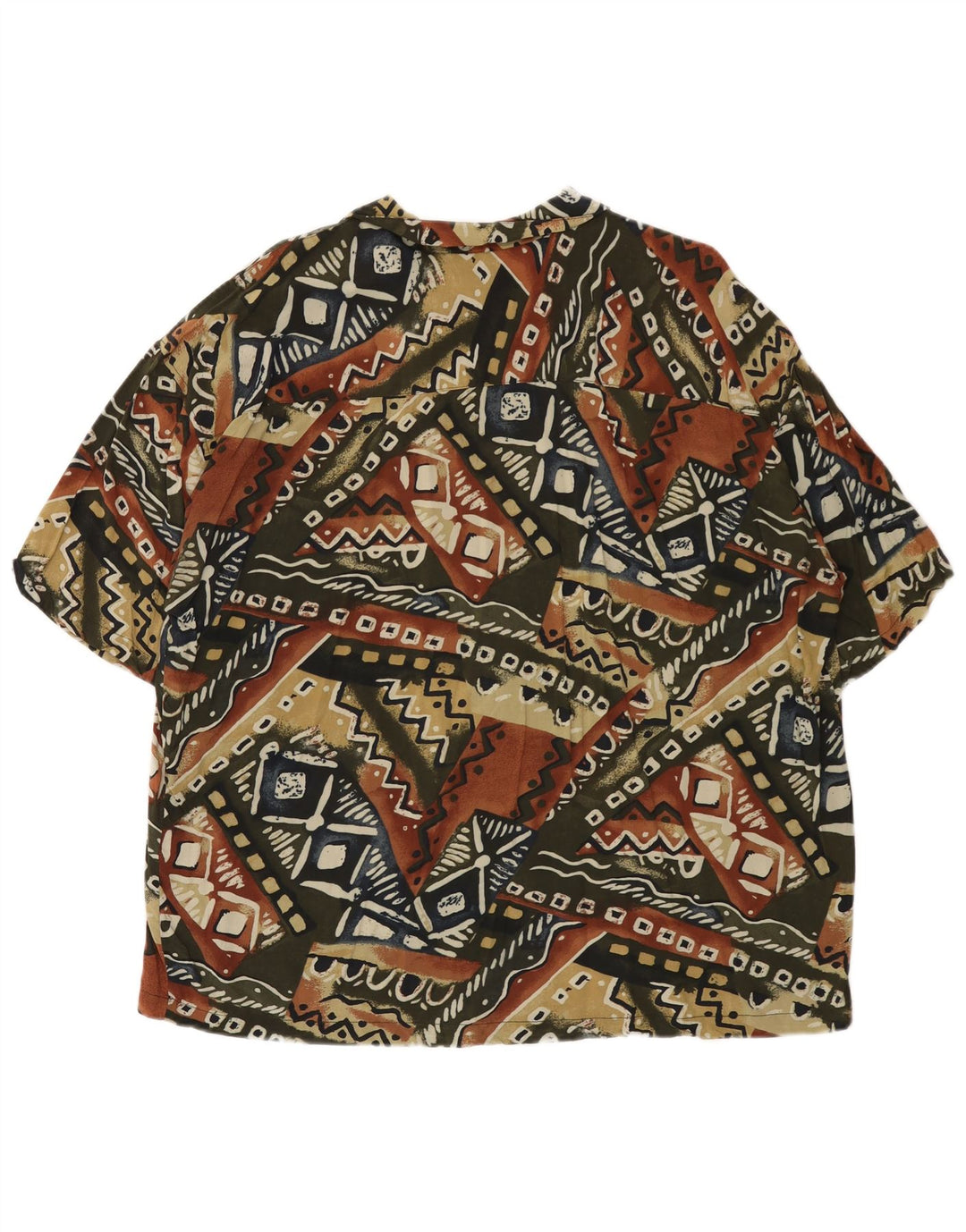 Pull & Bear Herre Hawaii kortærmet skjorte XL Flerfarvet geometrisk