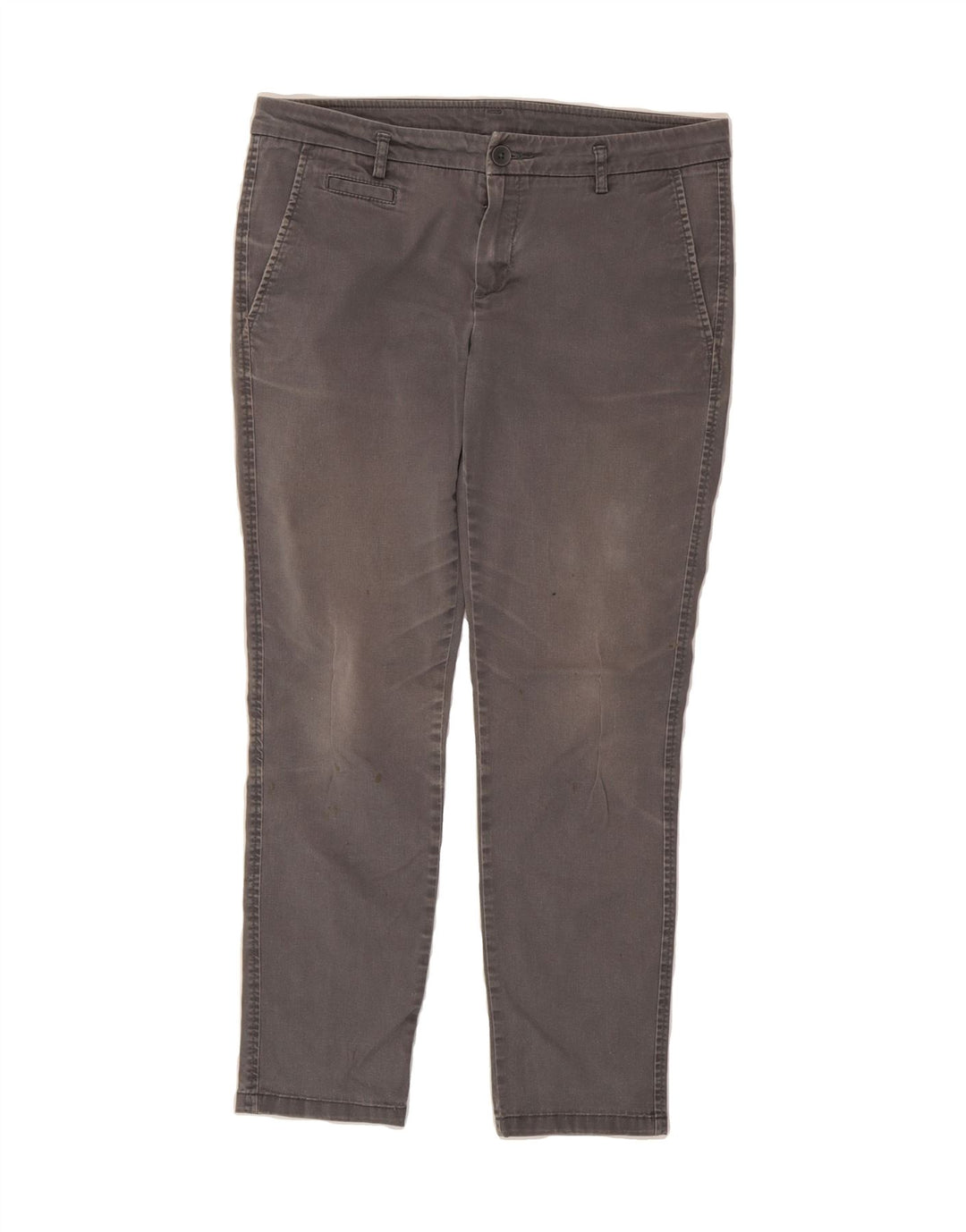 BENETTON Womens Slim Chino Trousers IT 44 Medium W32 L27 Grey Cotton Vintage Benetton and Second-Hand Benetton from Messina Hembry 