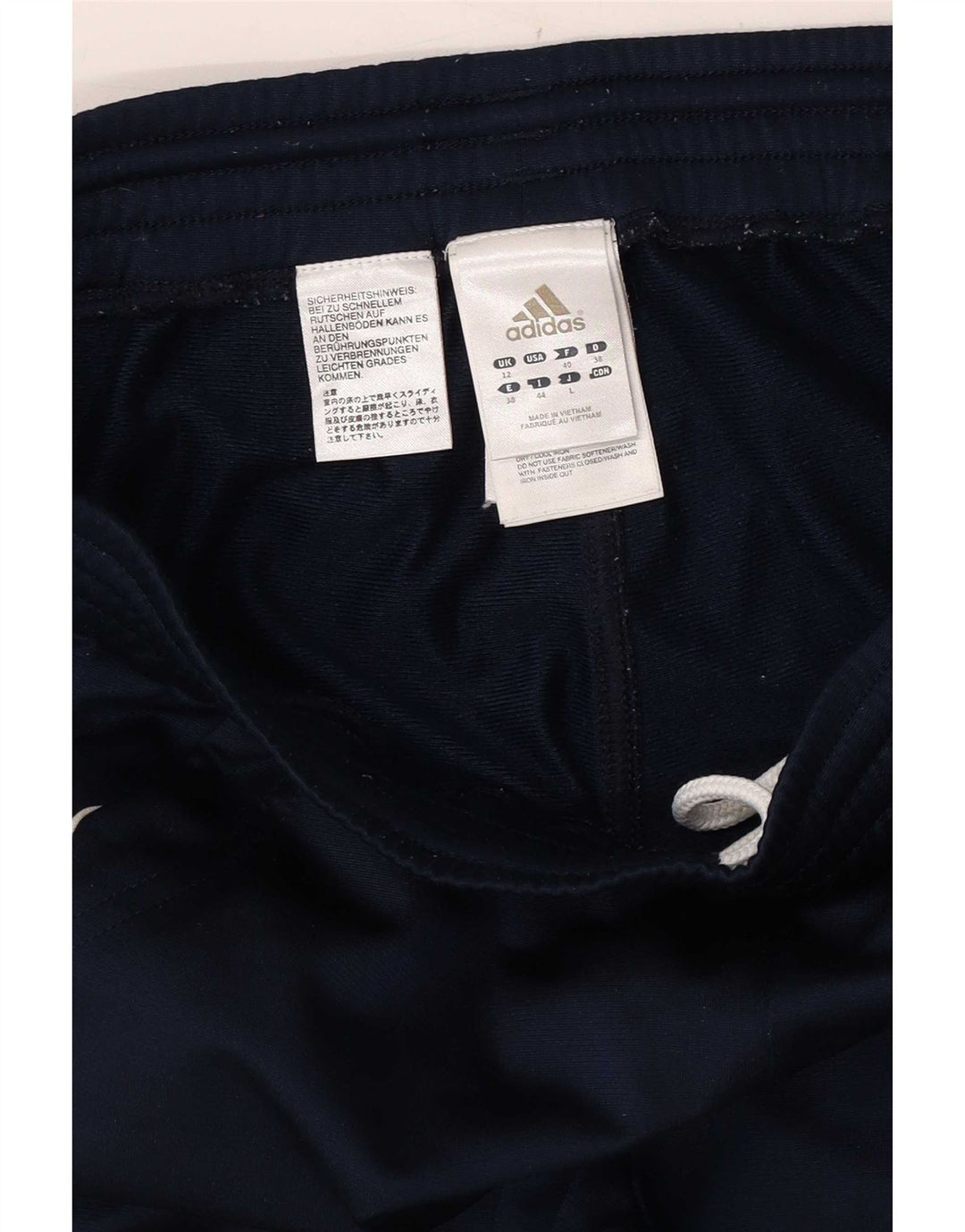 Adidas Dame træningsdragt Bukser Joggers UK 12 Medium Navy Blue Polyester