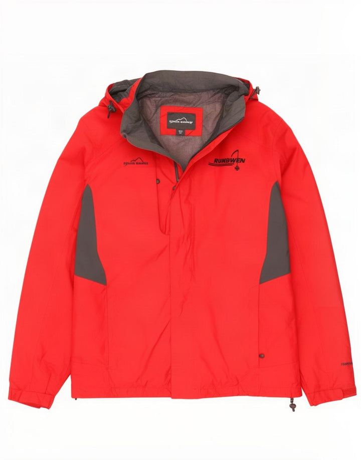 Eddie Bauer Herre Windbreaker Jacket 2XL Rød Colourblock Polyester