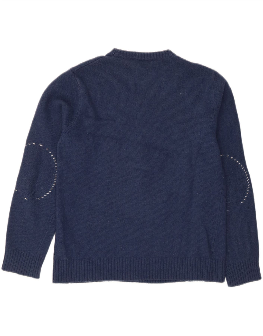 BENETTON Womens Crew Neck Jumper Sweater UK 16 Large Navy Blue Vintage Benetton and Second-Hand Benetton from Messina Hembry 