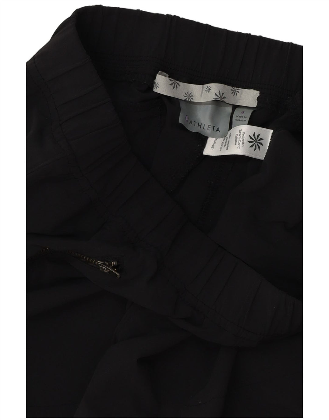 ATHLETA Dame Slim Casual Bukser US 4 Small W28 L28 Sort Polyester