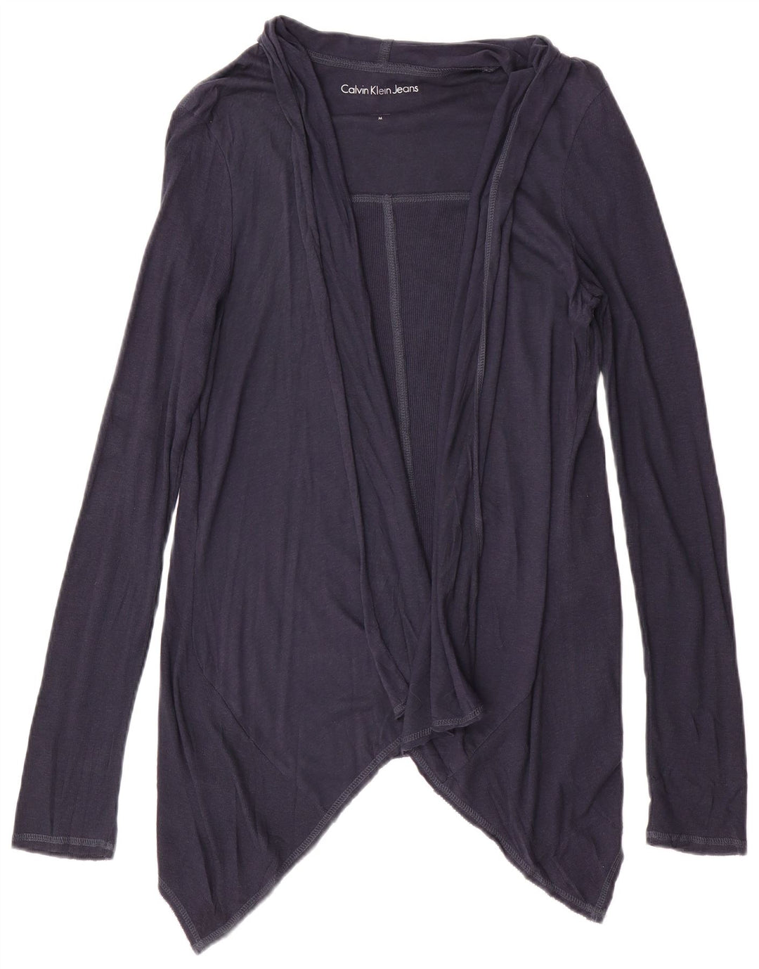 Calvin Klein Jeans Dame Cardigan Top UK 14 Medium Navy Blue Bomuld